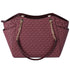 Michael Kors Jet Set Travel Large Chain Shoulder Tote Oxblood Multi MK Michael Kors Handbags